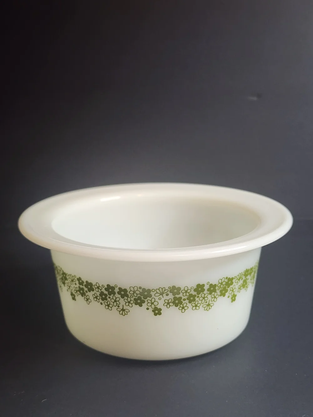 Vintage PYREX Butter Dish.  No. 75.  Green Spring Blossom (Crazy Daisy).  No Lid
